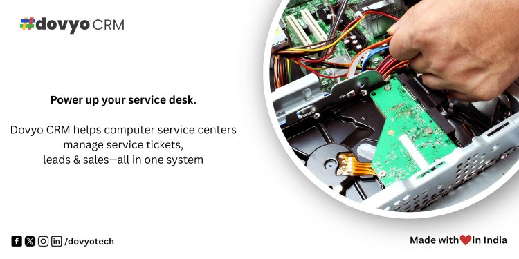 Power up your service desk. Dovyo CRM helps computer service centers manage service tickets, leads & sales-all in one system.