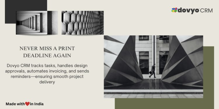 Never miss a print deadline again. Dovyo CRM tracks tasks, handles design approvals, automates invoicing, and sends reminders-ensuring smooth project delivery.